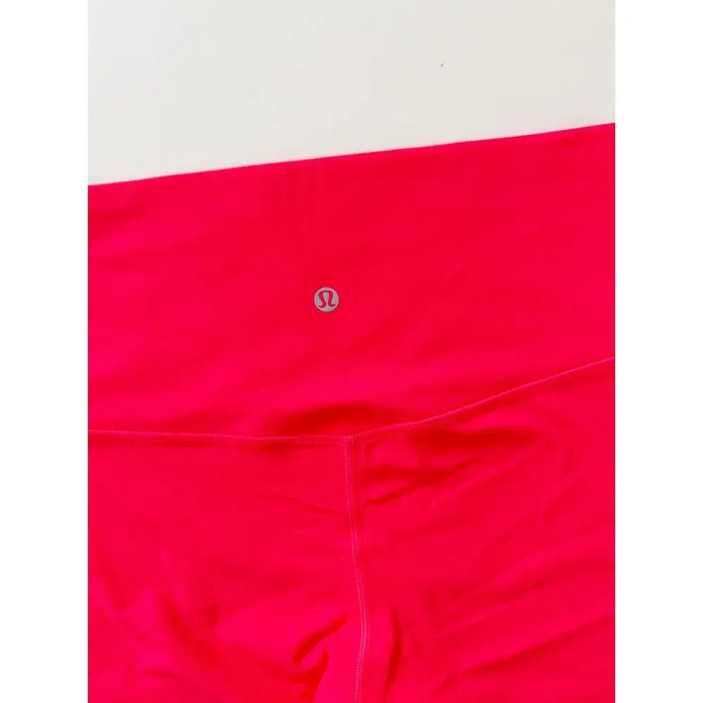 lululemon pink align high rise shorts - size 8, 4